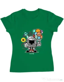 Tricou ADLER dama Gift From Outer Space Verde mediu