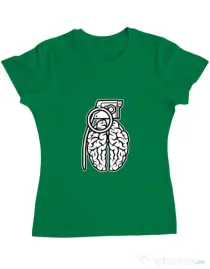 Tricou ADLER dama Grenade Brain Verde mediu