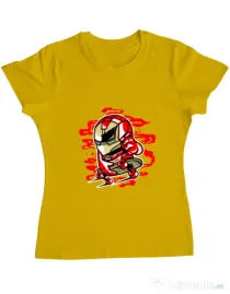 Tricou ADLER dama Iron Skate Galben