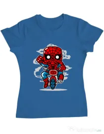 Tricou ADLER dama Spidey Minibike Albastru azuriu
