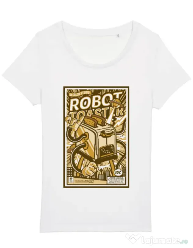 Tricou STANLEY STELLA dama Robot Toaster Alb