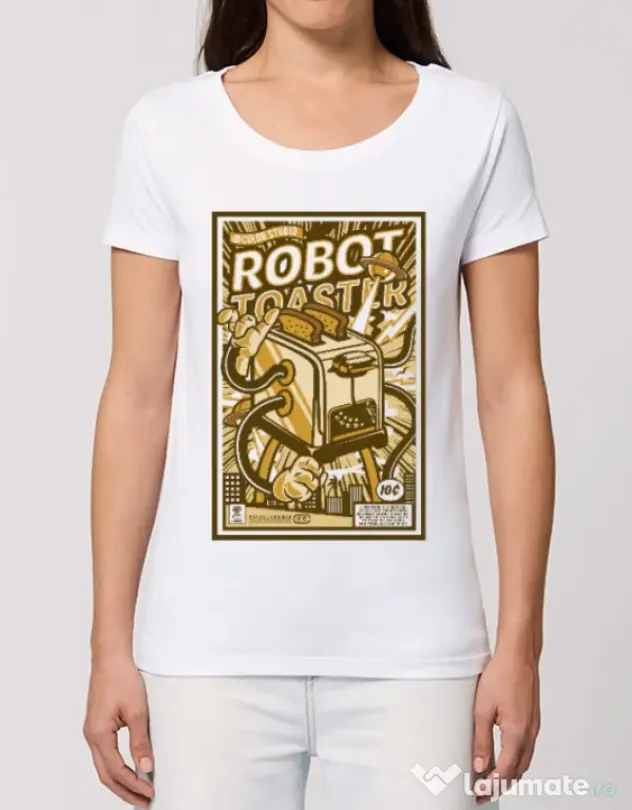 Tricou STANLEY STELLA dama Robot Toaster Alb