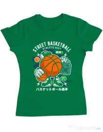Tricou ADLER dama Street Basketball Verde mediu