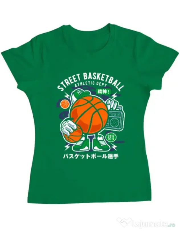 Tricou ADLER dama Street Basketball Verde mediu