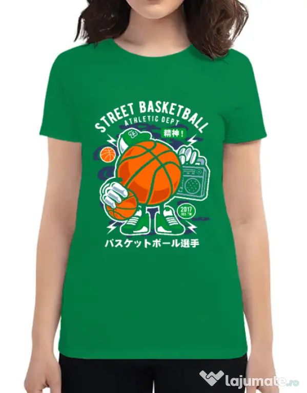 Tricou ADLER dama Street Basketball Verde mediu