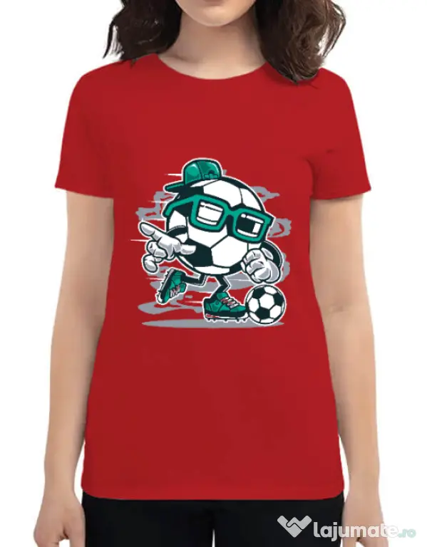 Tricou ADLER dama Street Soccer Rosu