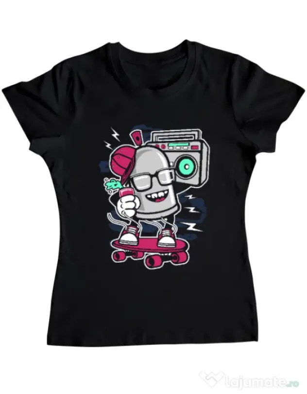 Tricou ADLER dama Street Bomber Negru