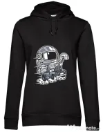 Hoodie dama cu gluga Space Racer Negru