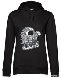 Hoodie dama cu gluga Space Racer Negru