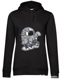 Hoodie dama cu gluga Space Racer Negru
