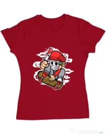 Tricou ADLER dama Killer Skater Rosu