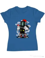 Tricou ADLER dama Brick Gamers Albastru azuriu
