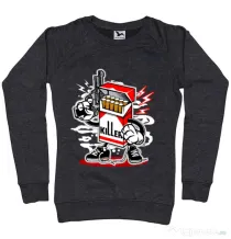 Bluza ADLER dama Cigarette Killer Negru melanj
