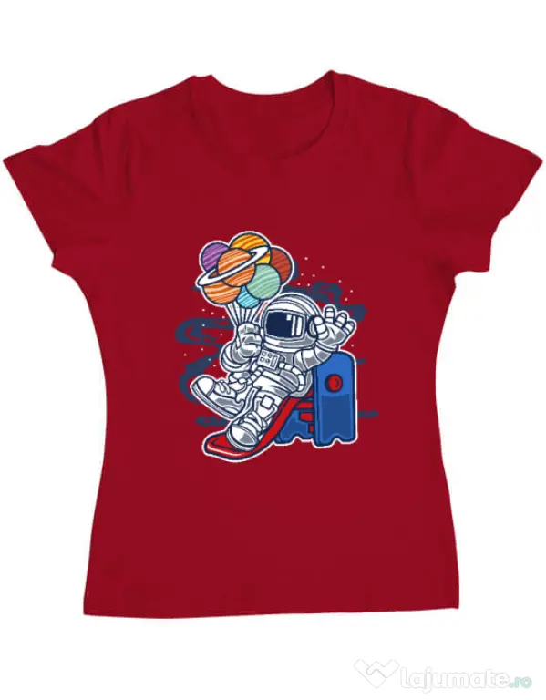 Tricou ADLER dama Space Slider Rosu
