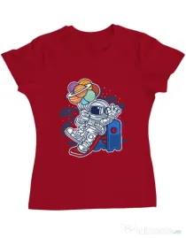 Tricou ADLER dama Space Slider Rosu