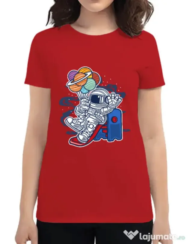 Tricou ADLER dama Space Slider Rosu