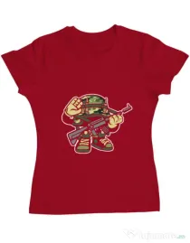 Tricou ADLER dama Soldier Rosu