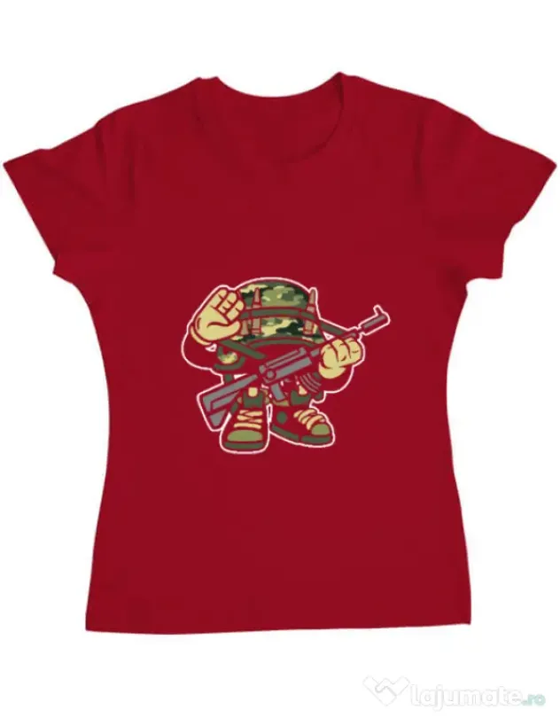 Tricou ADLER dama Soldier Rosu