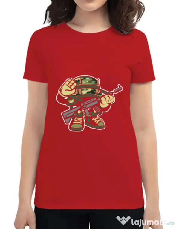 Tricou ADLER dama Soldier Rosu