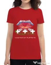 Tricou ADLER dama Master of puppets Rosu 