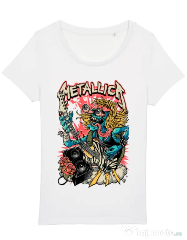 Tricou STANLEY STELLA dama Heavy Guitar Alb