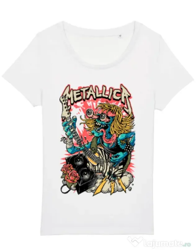 Tricou STANLEY STELLA dama Heavy Guitar Alb