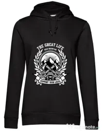 Hoodie dama cu gluga Axe Negru