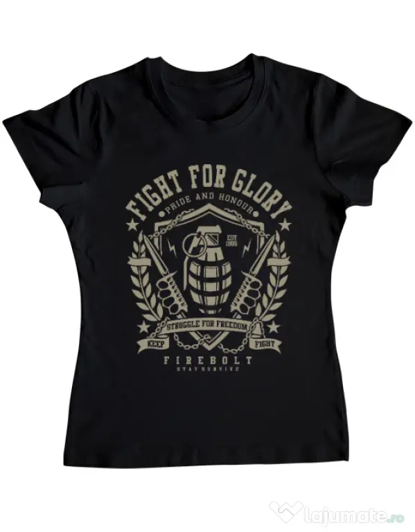 Tricou ADLER dama Fight for glory Negru