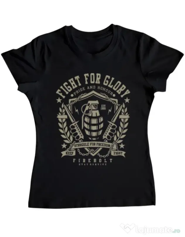 Tricou ADLER dama Fight for glory Negru