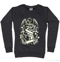 Bluza ADLER dama Heart and Anchor Negru melanj
