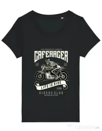 Tricou STANLEY STELLA dama Speed of Caferacer Negru