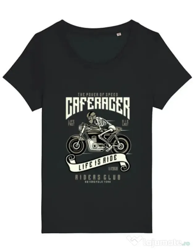 Tricou STANLEY STELLA dama Speed of Caferacer Negru