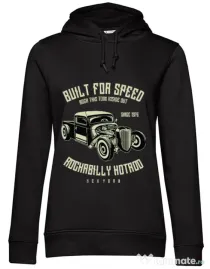 Hoodie dama cu gluga Built For Speed Negru