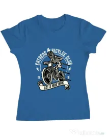 Tricou ADLER dama Lets Ride Bike Albastru azuriu