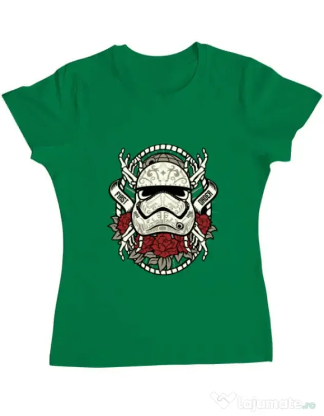 Tricou ADLER dama Sugar Skull Trooper Verde mediu