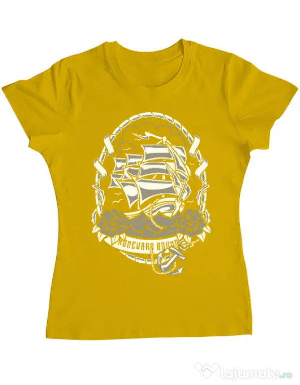 Tricou ADLER dama Ship Galben