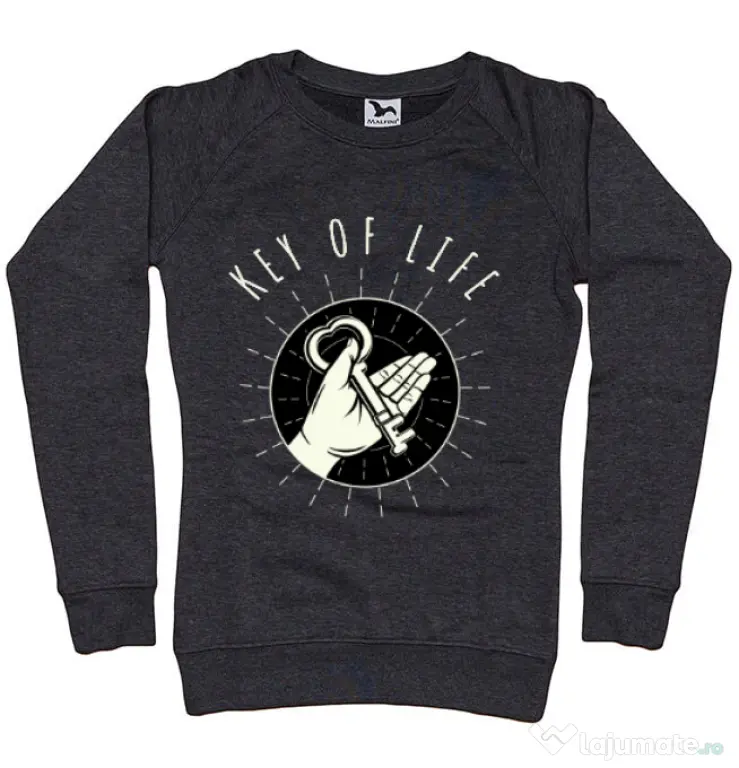 Bluza ADLER dama Key Of Life Negru melanj