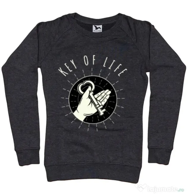 Bluza ADLER dama Key Of Life Negru melanj