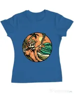 Tricou ADLER dama Have a Nice Day Albastru azuriu