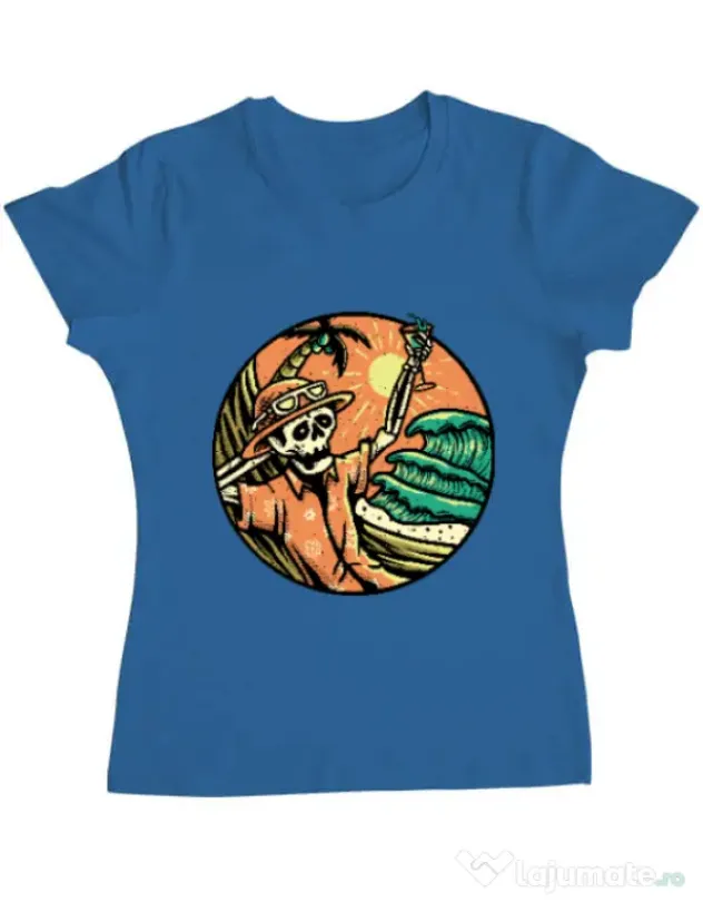Tricou ADLER dama Have a Nice Day Albastru azuriu