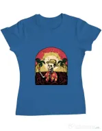 Tricou ADLER dama Welcome to My Paradise Albastru azuriu