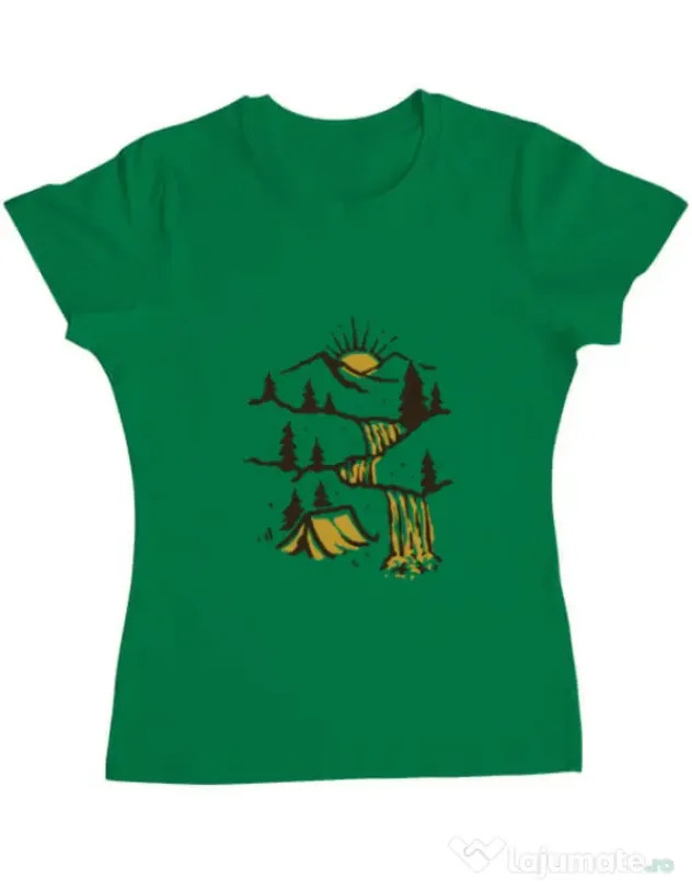 Tricou ADLER dama Hidden Paradise Verde mediu