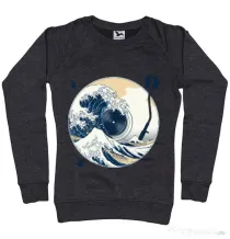 Bluza ADLER dama The Great Wave off Sound Negru melanj