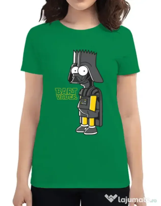 Tricou ADLER dama Bart Vader Verde mediu