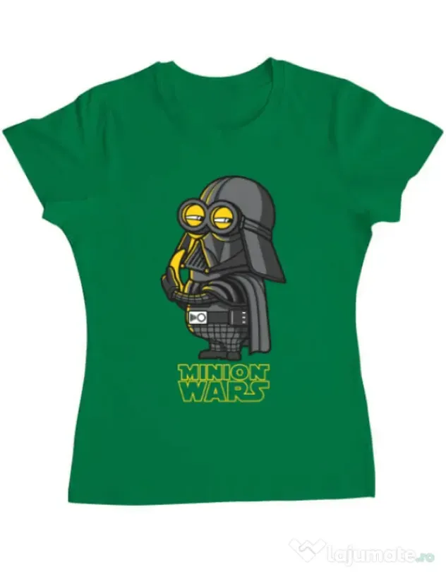 Tricou ADLER dama Minion Wars Verde mediu