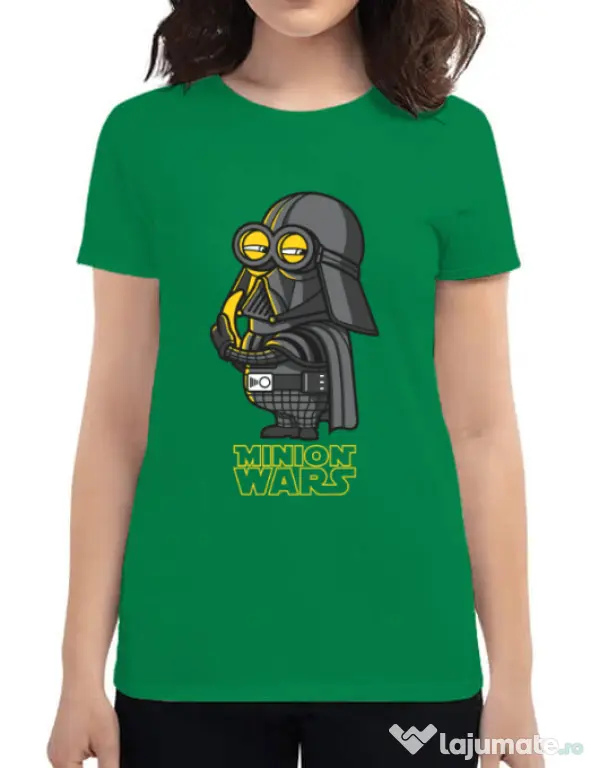 Tricou ADLER dama Minion Wars Verde mediu