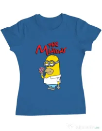 Tricou ADLER dama The Minions Albastru azuriu