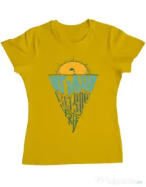 Tricou ADLER dama Let the sea, Set you free Galben