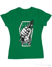 Tricou ADLER dama Work or Die Verde mediu
