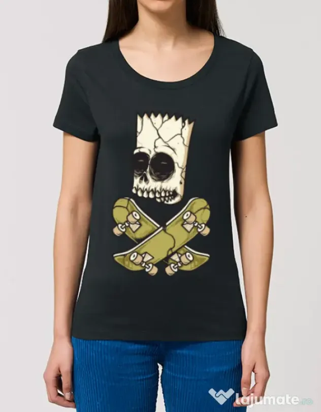 Tricou STANLEY STELLA dama Death of Skateboarder Negru
